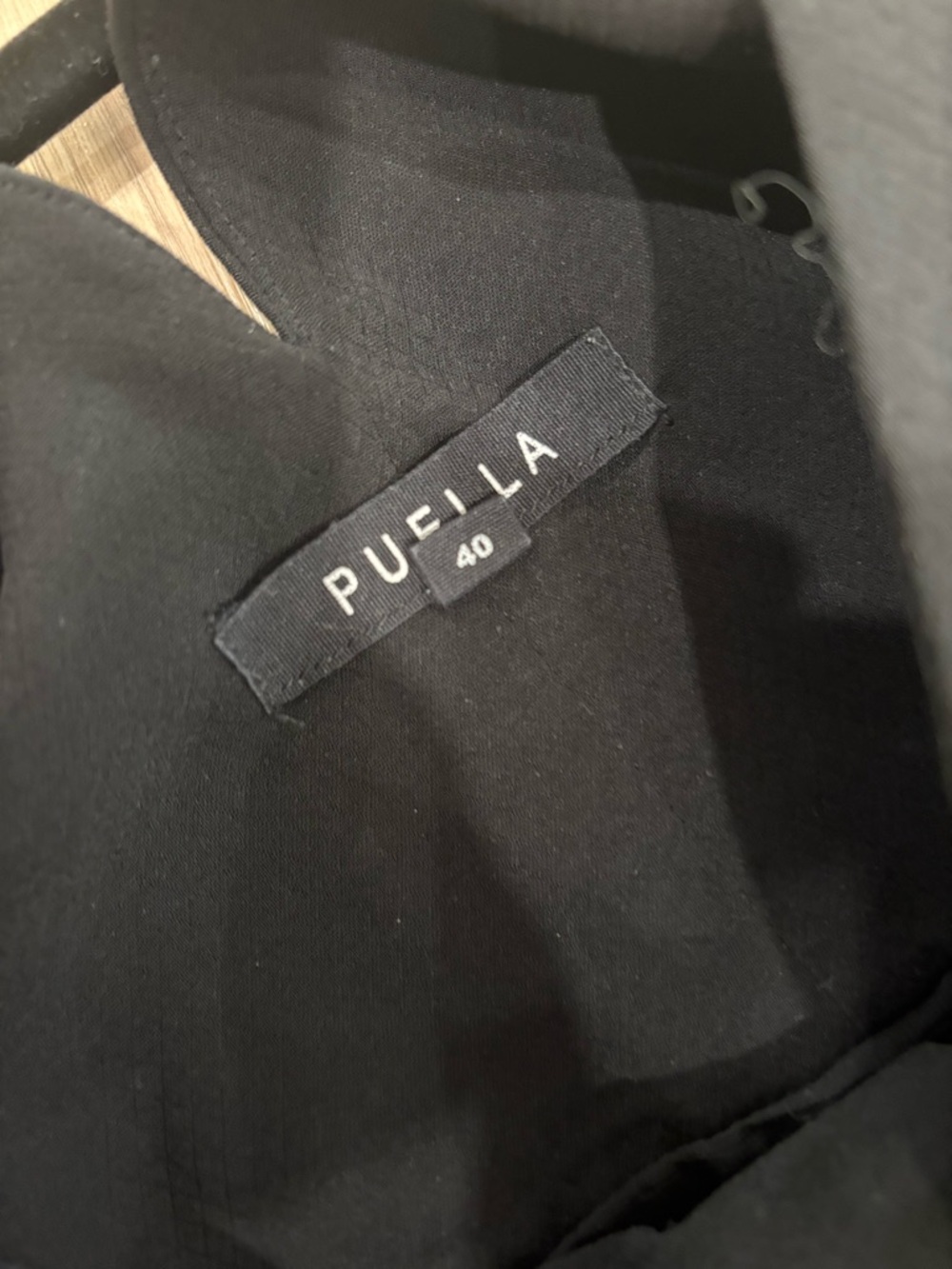 Puella Black V-Neck Sleeveless Mini Dress with Button-Straps size M - Picture 6 of 9